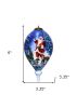 Starry Heaven and Santa Hand Painted Mouth Blown Glass Ornament