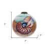 Sea Shell Hand Painted Mouth Blown Glass Ornament