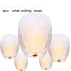 5pcs Mixed Color Kongming Lanterns Wishing Lamps Festival Lamps Blessing Lamps - 5pcs White