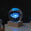 Cosmos Series Crystal Ball Night Lights; Milky Way; Moon; Desktop Bedroom Small Ornaments; Creative Valentine's Day Gifts Birthday Gifts - 8cm Milky W