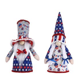 4th of July Gnomes Decorations for Home - 2 Pcs Handmade Swedish Tomte Gnomes Plush Doll - Blue