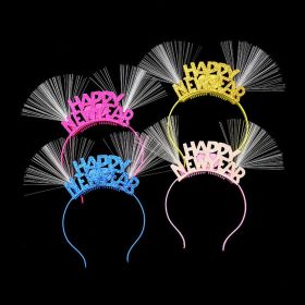 Luminous Fiber Headband Happynewyear New Year Christmas