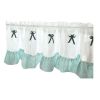 Semi-Sheer Mint Door Curtain Valance Half Curtain Bowknot Kitchen Short Curtain Tier cafe Curtain,59x15 inch - Default