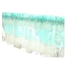 Blue White Lace Door Curtain Doorway Short Curtain Flower Kitchen Half Curtain Partition Gauze Tier Cafe Curtain,59x15 inch - Default