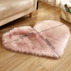 1pc Heart-Shaped Faux Sheepskin Area Rug - Soft and Plush Carpet for Home, Bedroom, Nursery, and Kid's Room - Perfect for Home Decor and Comfort - Pin