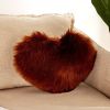 1pc Boho Love Heart Plush Throw Pillow - Fluffy Luxury Cushion for Couch, Sofa, Bed - Detachable and Machine Washable Home Decor - Coffee - 40*50cm/15