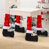 4 Pcs Christmas Table Leg Covers Socks Xmas Chair Leg Covers - Red