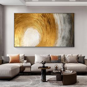 Hand Painted Oil Painting Abstract Gold Texture Oil Painting on Canvas Original Minimalist Art Golden Decor Custom Painting Living Room Home Decor - 5