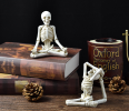 Bone Stretchers Skeletons in Yoga Poses Decorative Statue Set - White 2