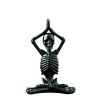 Bone Stretchers Skeletons in Yoga Poses Decorative Statue Set - Black 1