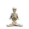 Bone Stretchers Skeletons in Yoga Poses Decorative Statue Set - White 4