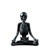 Bone Stretchers Skeletons in Yoga Poses Decorative Statue Set - Black 3