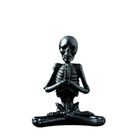 Bone Stretchers Skeletons in Yoga Poses Decorative Statue Set - Black 4