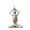 Bone Stretchers Skeletons in Yoga Poses Decorative Statue Set - White 1