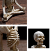 Bone Stretchers Skeletons in Yoga Poses Decorative Statue Set - White 1