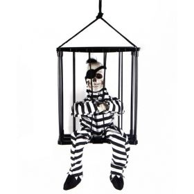 Talking Skeleton Prisoner Cage Terror, Halloween Decoration Toy - STYLE2