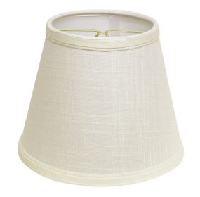 Empire Hardback Lampshade with Bulb Clip, White Fabric Lampshade for Table Lamps, Natural Linen, 5" Top x 8" Bottom x 6.5" Height - as Pic