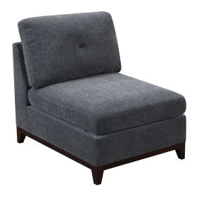 Modular Living Room Furniture Armless Chair Ash Chenille Fabric 1pc Cushion Armless Chair Couch. - as Pic