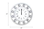 ACME Boffa Wall Clock in Mirrored 97405 - as Pic