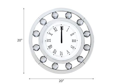 ACME Boffa Wall Clock in Mirrored 97405 - as Pic