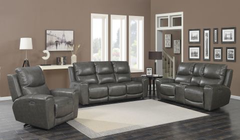 Laurel - 3 Piece Power Reclining Living Room Set - Gray - as Pic