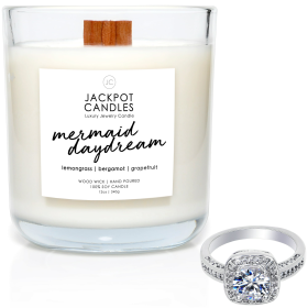 Mermaid Day Dream Candle with Ring Inside (Surprise Jewelry Valued at $15 to $5,000) Ring Size 7 - Jackpot Candles