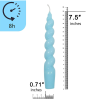 FCMSHAMD Spiral Taper Dinner Candles Conical Stick Candles H 18.5 cm for Holiday Wedding Party (Blue ) - FCMSHAMD