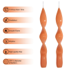 FCMSHAMD 8.8'' Orange Taper Candles - Unscented Dripless - FCMSHAMD