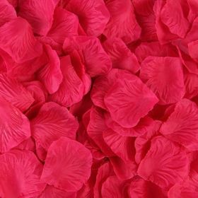 Artificial Rose Petal Artificial Flower Silk Petals Valentine Day Wedding Flower Decoration Flowers - rose red - 1000pcs