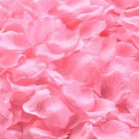 Artificial Rose Petal Artificial Flower Silk Petals Valentine Day Wedding Flower Decoration Flowers - pink - 500pcs