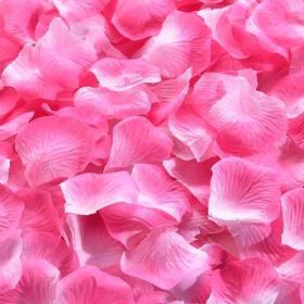 Artificial Rose Petal Artificial Flower Silk Petals Valentine Day Wedding Flower Decoration Flowers - pink white - 3000pcs