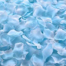 Artificial Rose Petal Artificial Flower Silk Petals Valentine Day Wedding Flower Decoration Flowers - light blue - 500pcs