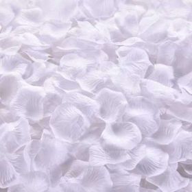 Artificial Rose Petal Artificial Flower Silk Petals Valentine Day Wedding Flower Decoration Flowers - white - 1000pcs