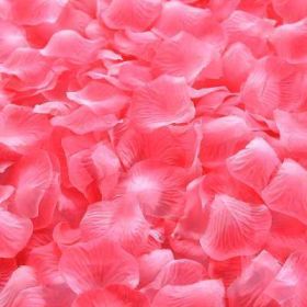 Artificial Rose Petal Artificial Flower Silk Petals Valentine Day Wedding Flower Decoration Flowers - durk pink - 3000pcs