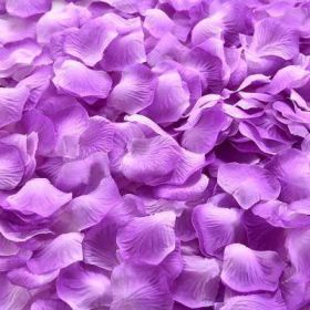 Artificial Rose Petal Artificial Flower Silk Petals Valentine Day Wedding Flower Decoration Flowers - light purple - 1000pcs