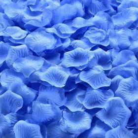 Artificial Rose Petal Artificial Flower Silk Petals Valentine Day Wedding Flower Decoration Flowers - durk blue - 3000pcs