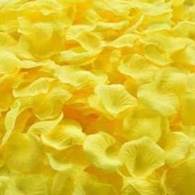 Artificial Rose Petal Artificial Flower Silk Petals Valentine Day Wedding Flower Decoration Flowers - yellow - 1000pcs