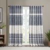 Cotton Printed Curtain Panel with Chenille detail and Lining - as Pic