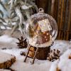 Christmas Microlandscape Glass Ball Lob Ball Christmas Tree Decorations Light Up Ball Christmas Decorative Lights LED Lights - B