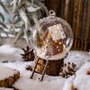 Christmas Microlandscape Glass Ball Lob Ball Christmas Tree Decorations Light Up Ball Christmas Decorative Lights LED Lights - A