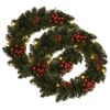 Christmas Wreaths 2 pcs with Decoration Green 1 ft - Green