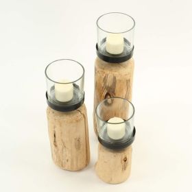 Driftwood Candle Holders Set of 3 - Koyal Wholesale