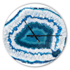 Designart 'Blue Agate Crystal' Metal Wall Clock (Size: 23" x 23") - Designart