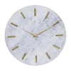 CosmoLiving by Cosmopolitan 20" White Marble Wall Clock with Gold Accents - CosmoLiving by Cosmopolitan