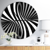 Designart 'Black and White Spiral ' Modern wall clock(Size 23" x 23") - Designart