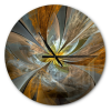 Designart 'Symmetrical Yellow Fractal Flower' Metal Wall Clock(Size 23" x 23") - Designart