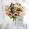 1pc, Realistic Peony Silk Flowers for Home Decor and Weddings - DIY Craft and Bridal Bouquet - Indoor and Outdoor Decoration - Champagne