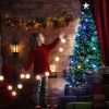 7.5ft Pre-Lit Fiber Optical Christmas Tree with Colorful Lights and 300 Branch Tips - as picture