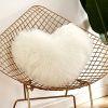 1pc Boho Love Heart Plush Throw Pillow - Fluffy Luxury Cushion for Couch, Sofa, Bed - Detachable and Machine Washable Home Decor - White Gray Tip - 40