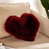 1pc Boho Love Heart Plush Throw Pillow - Fluffy Luxury Cushion for Couch, Sofa, Bed - Detachable and Machine Washable Home Decor - Coffee - 40*50cm/15